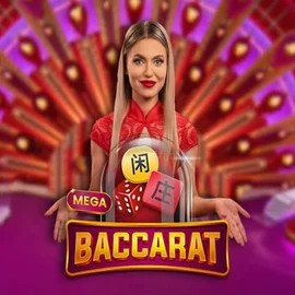 Mega Baccarat slot logo by Pragmatic Play at Fun88 Casino